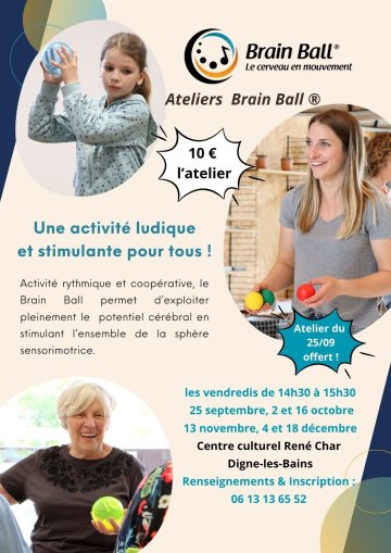 Ateliers Brain Ball pour tous à partir de 7 ans !