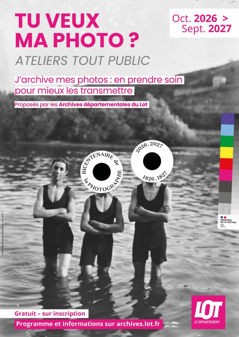 Tu veux ma photo ? "J'archive mes photos : en prendre soin pour mieux les transmettre". Atelier découverte des Archives départementales