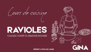 Cours de cuisine - Atelier ravioles : Mezza luna canard confit et confiture d’oignons rouges