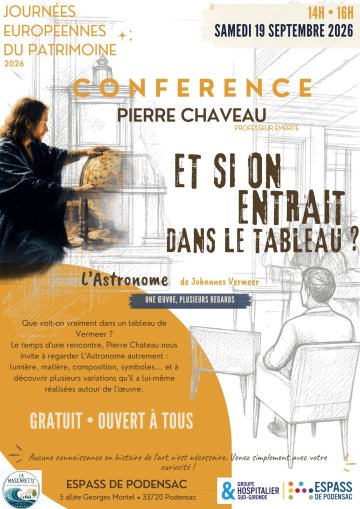 Conférence artistique de Pierre Chaveau - "Vermeer, l'astronome... Un tableau, une conférence et mille regards"