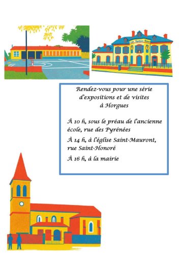 Rendez-vous pour une série d’expositions et de visites à Horgues