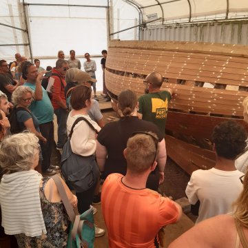 Visite du chantier de restauration au Port-musée