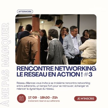 Afterwork Réseau Alliances : créez de nouvelles connexions | 17 septembre