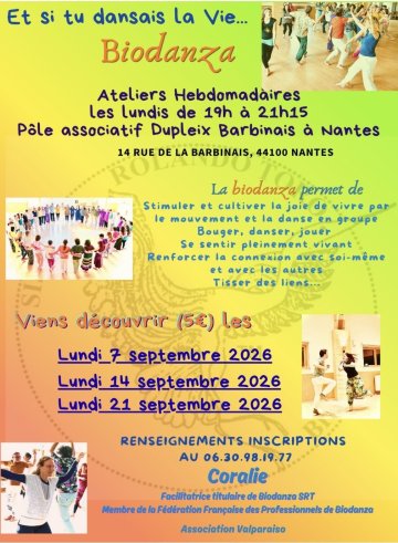 Ateliers découvertes de Biodanza