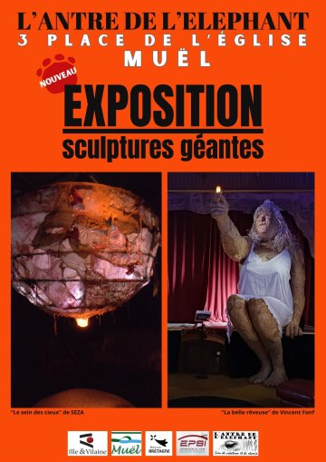 Sculptures géantes dans un ancien théâtre de 1933