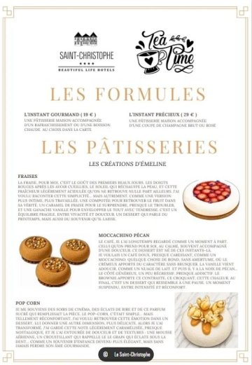 Tea Time à la Table du Saint-Christophe