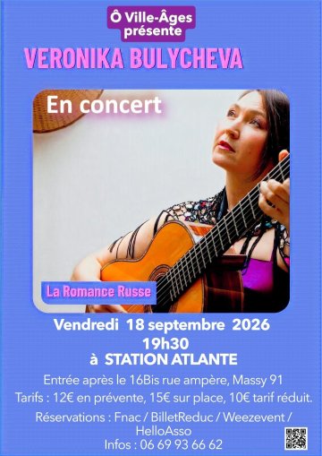 Veronika Bulycheva en concert : « La romance russe » le 18 septembre à Massy