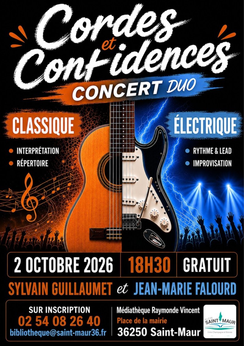Cordes et Confidences ; concert duo de guitares