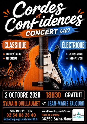 Cordes et Confidences ; concert duo de guitares