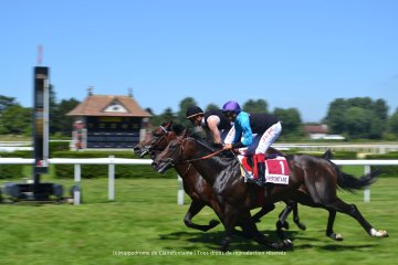 Courses de galop à l'hippodrome de Clairefontaine