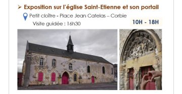 Exposition sur l'église St Etienne de Corbie et son portail