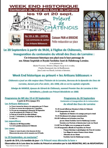 Centenaire du vitrail des Ducs de Lorraine avec l’association du prieuré de Châtenois