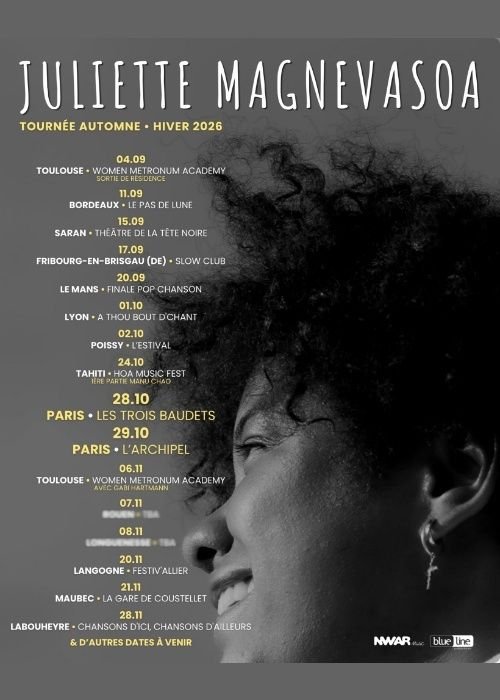 Juliette MAGNEVASOA en tournée France - Automne/Hiver 2026