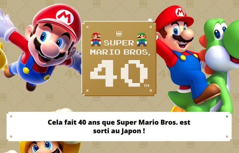 Les 40 ans de Super Mario Bros !