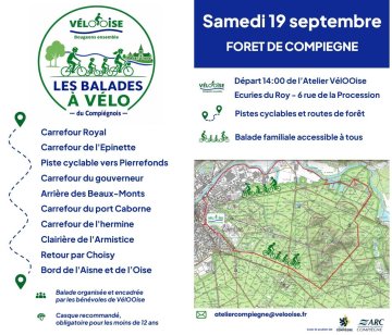 Balade à vélo familiale - Forêt de Compiègne - Samedi 19 septembre après-midi