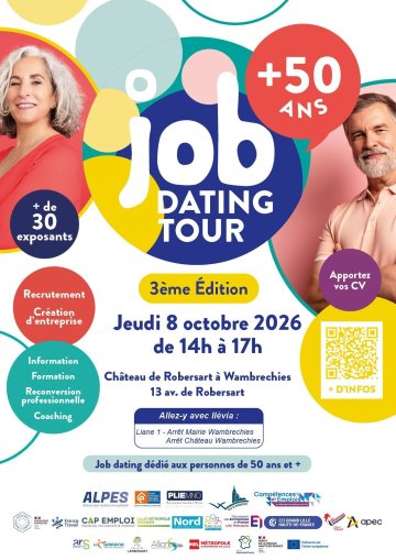 Job Dating Tour 50+ : de nouvelles opportunités professionnelles à Wambrechies | 8 octobre