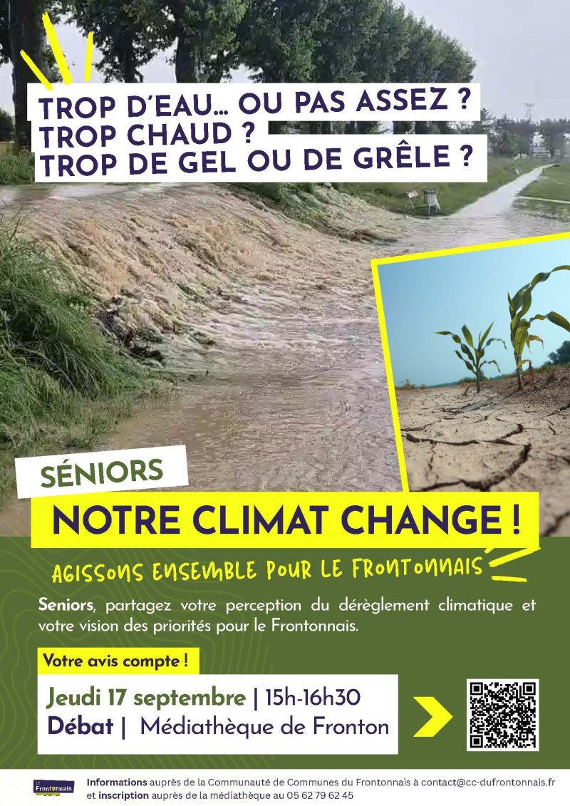 Notre climat change ! Débat avec les seniors du Frontonnais