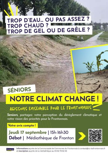Notre climat change ! Débat avec les seniors du Frontonnais