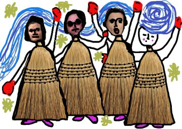Quatre balais d'avant-garde