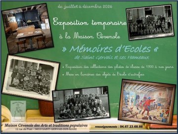 Mémoires d'écoles de St Gervais : exposition