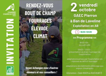Rendez-vous Bout de champ Fourrages Élevage Climat - exploitation AB