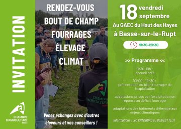 Rendez-vous Bout de champ Fourrages Élevage Climat