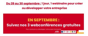 1 jour,1 webinaire pour créer ton entreprise