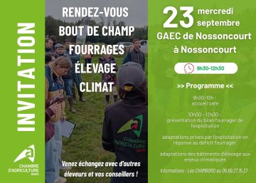 Rendez-vous Bout de champ Fourrages Élevage Climat