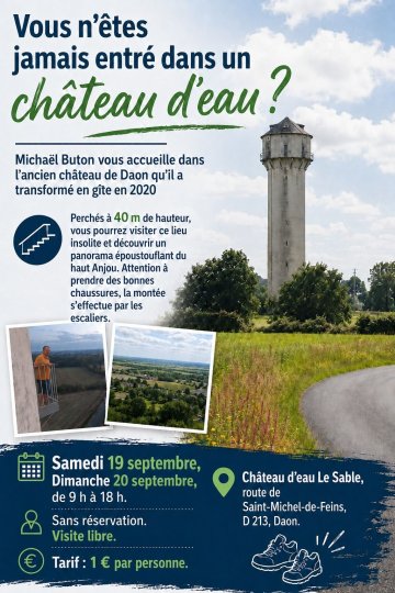 visite d'un château d'eau réhabité en gite