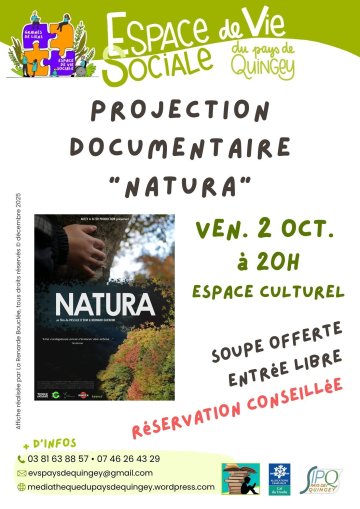 Projection documentaire « Natura »