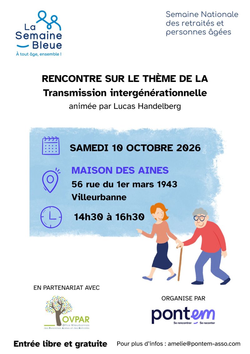 Rencontre sur la transmission intergénérationnelle