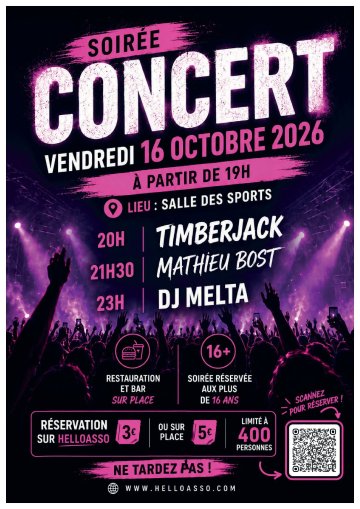 Comité des Fêtes - Soirée Concert 2026