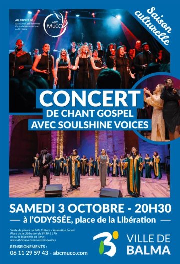 Concert de Gospel avec Soulshine Voices - Samedi 3 octobre