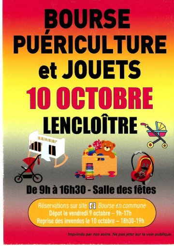 Bourse puériculture et jouets