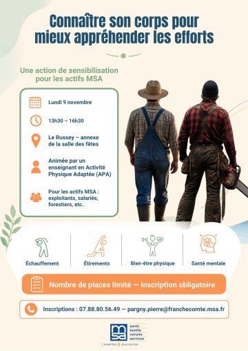 Connaître son corps pour mieux appréhender les efforts au Russey (25)