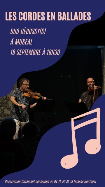 Concert Duo Débussy(s), duo de violons par Les cordes en Ballade