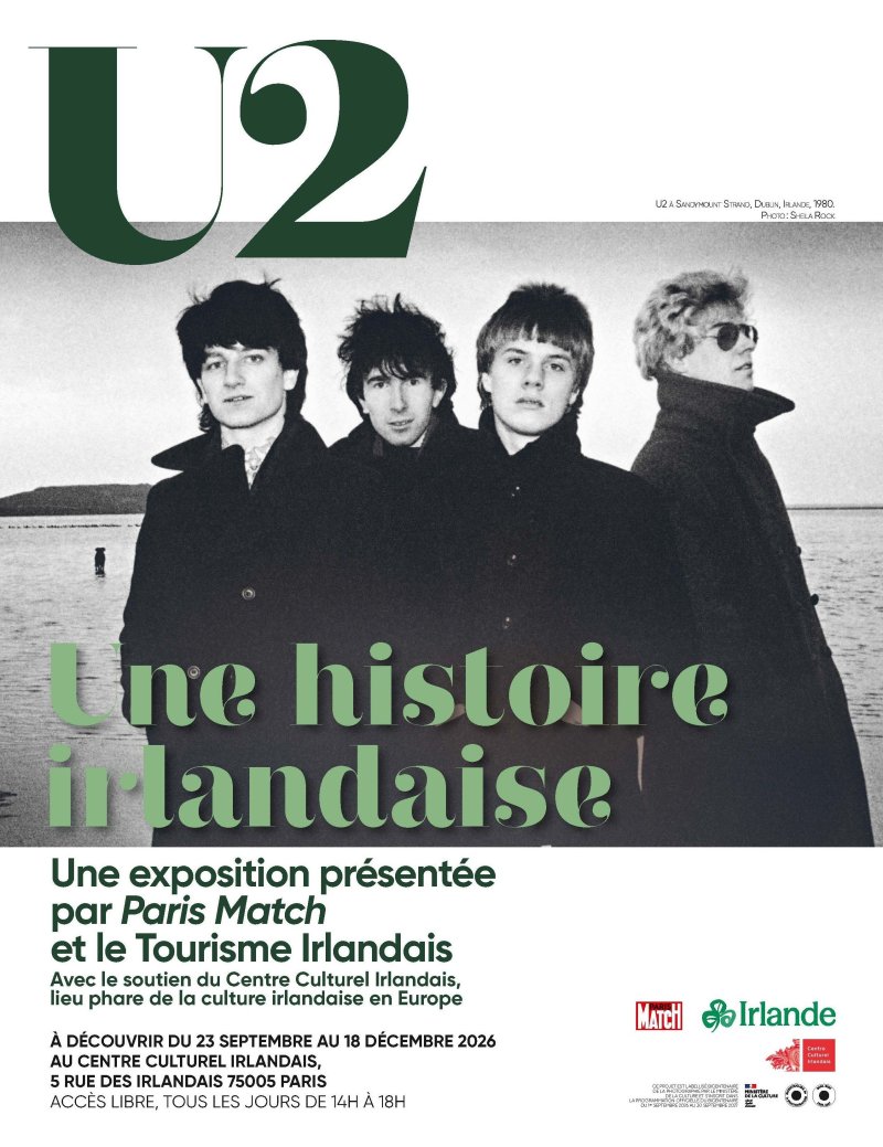 "U2, une histoire irlandaise" une exposition Paris Match pour le Tourisme Irlandais