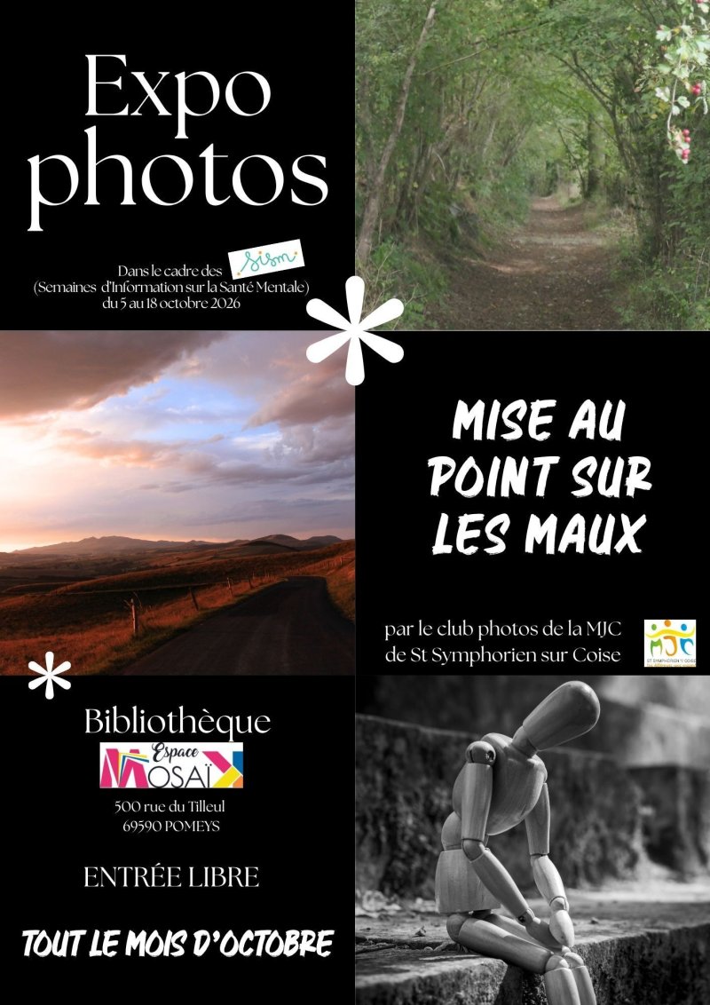 Exposition Photos en lien avec les Semaines d'Information sur la Santé Mentale (SISM)