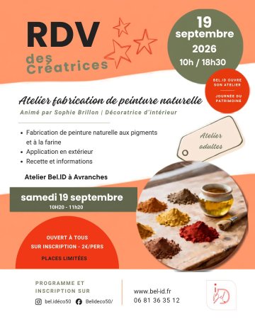 Atelier de fabrication de peinture naturelle