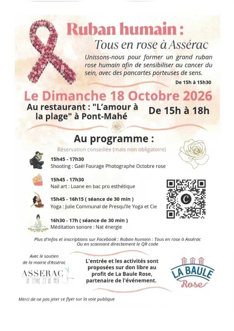 Octobre rose : ruban humain
