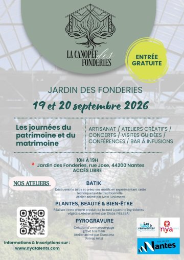 Les journées du patrimoine et matrimoine au jardin des fonderies