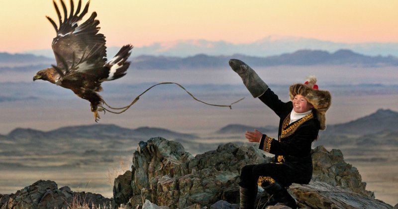 La jeune fille et son aigle