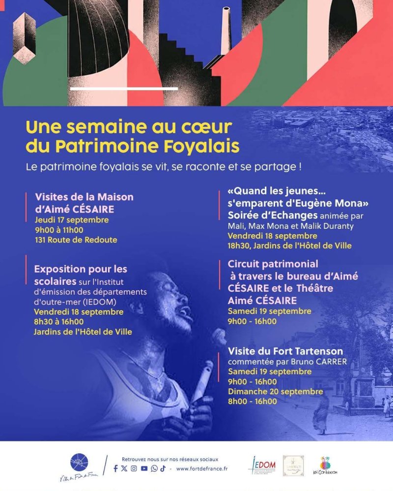 Visite du Bureau d'Aimé Césaire et du théâtre Aimé Césaire