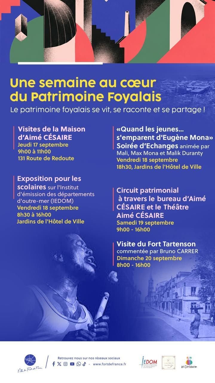 Visite du Bureau d'Aimé Césaire et du théâtre Aimé Césaire