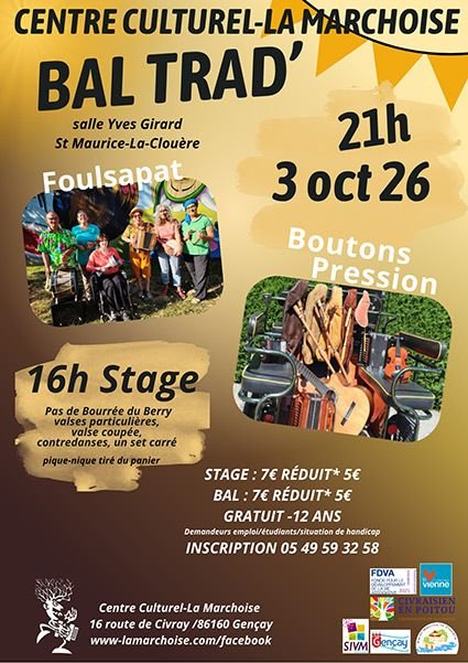 Stage et Bal avec Bouton Pression et Foulsapat