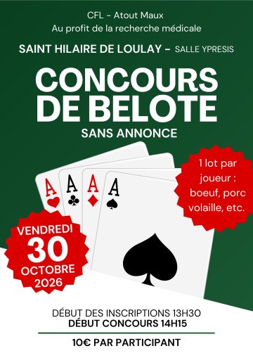 Concours de Belote par Atout Maux du Comité des Fêtes Loulaysien