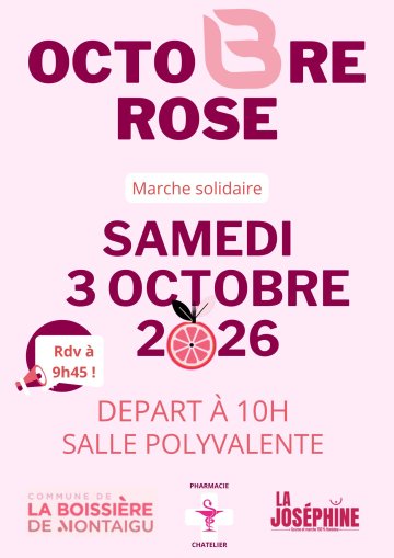 Octobre rose - Marche le samedi 3 octobre 2026