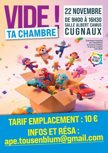 Le grand Vide ta chambre de l'APE Tous en Blum