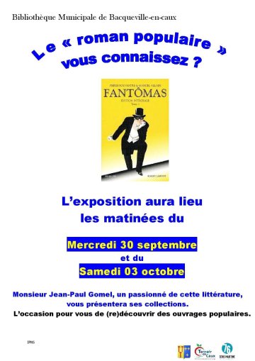 Exposition « Le Roman Populaire »