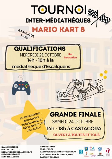 Qualifications et finale du Tournoi intermédiathèques Mario Kart